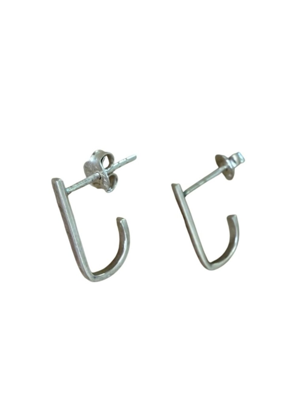 Minimalist Sterling Silver Geometric Hoop Earrings